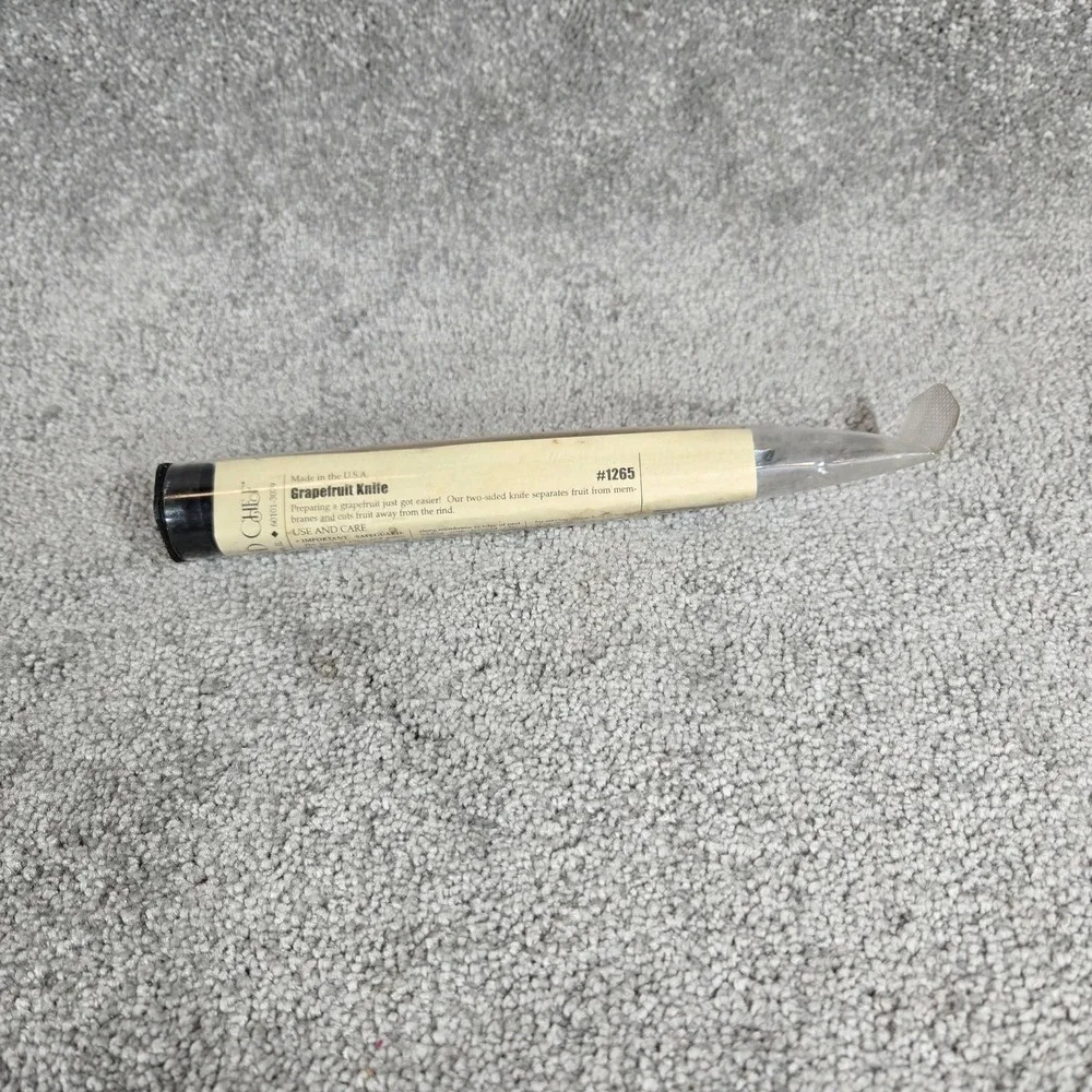 Pampered Chef Grapefruit Knife Silver Black Two Sided Blade 1265 Unisex OS‎